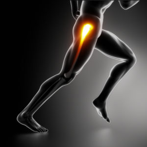Sports hip injury concept