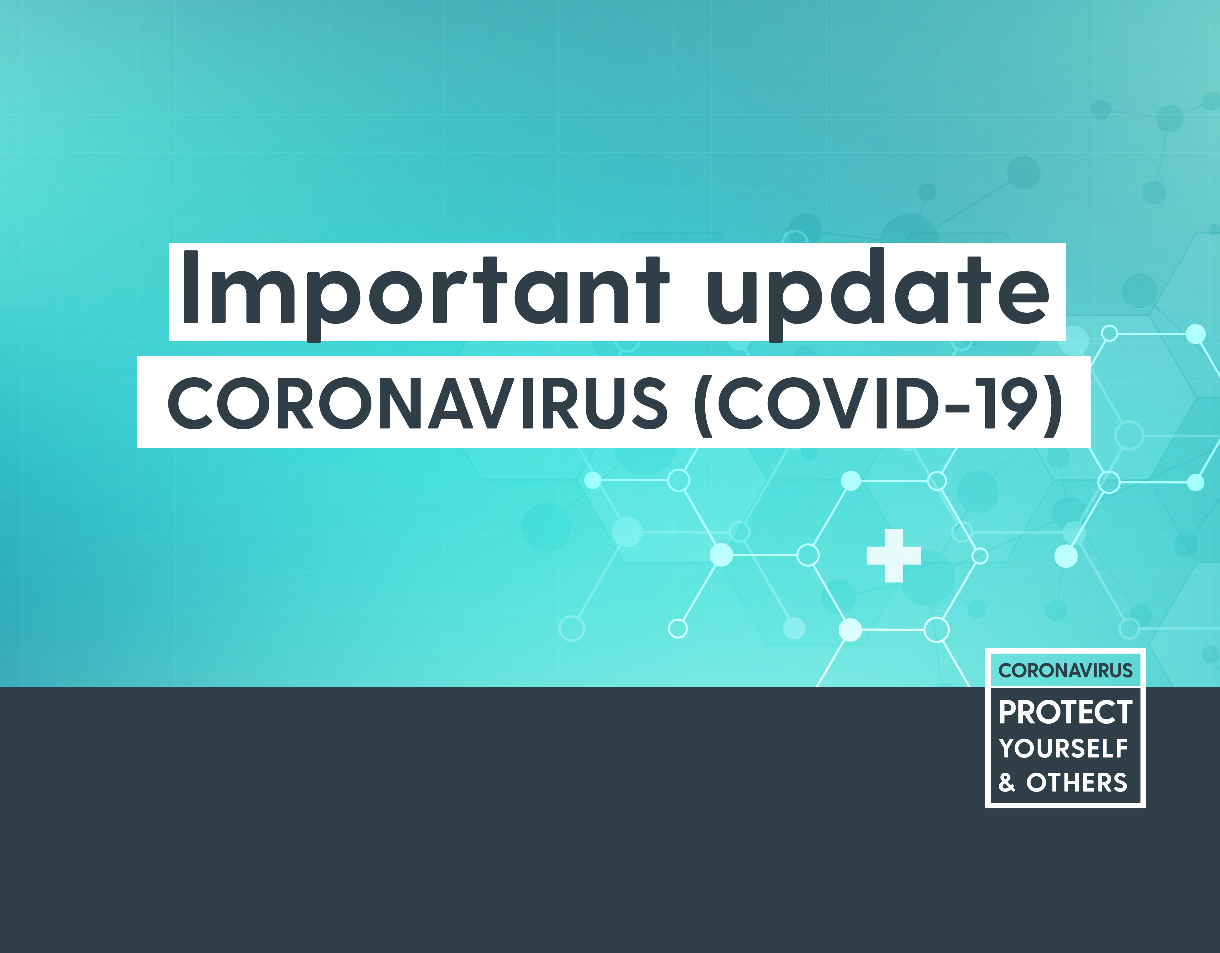 Covid-19 announcement box